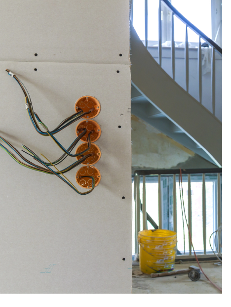 remodel-electric-work Home remodel featuring upgraded electrical systems and modern fixtures