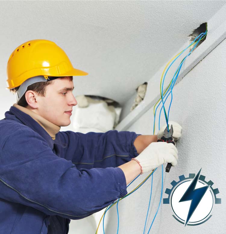 electricain-contractor Electrician company near me performing circuit rewiring in Tulare