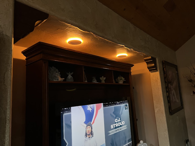 led lighting residential living room showcasing modern, energy-efficient LED lighting in fresno ca